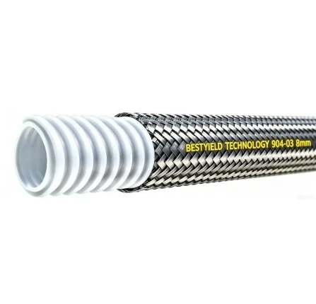 Convoluted PTFE Outside Braided Tubing